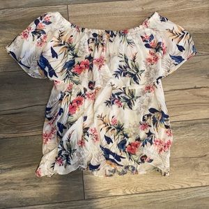 Off the shoulder floral print top. Worn twice.